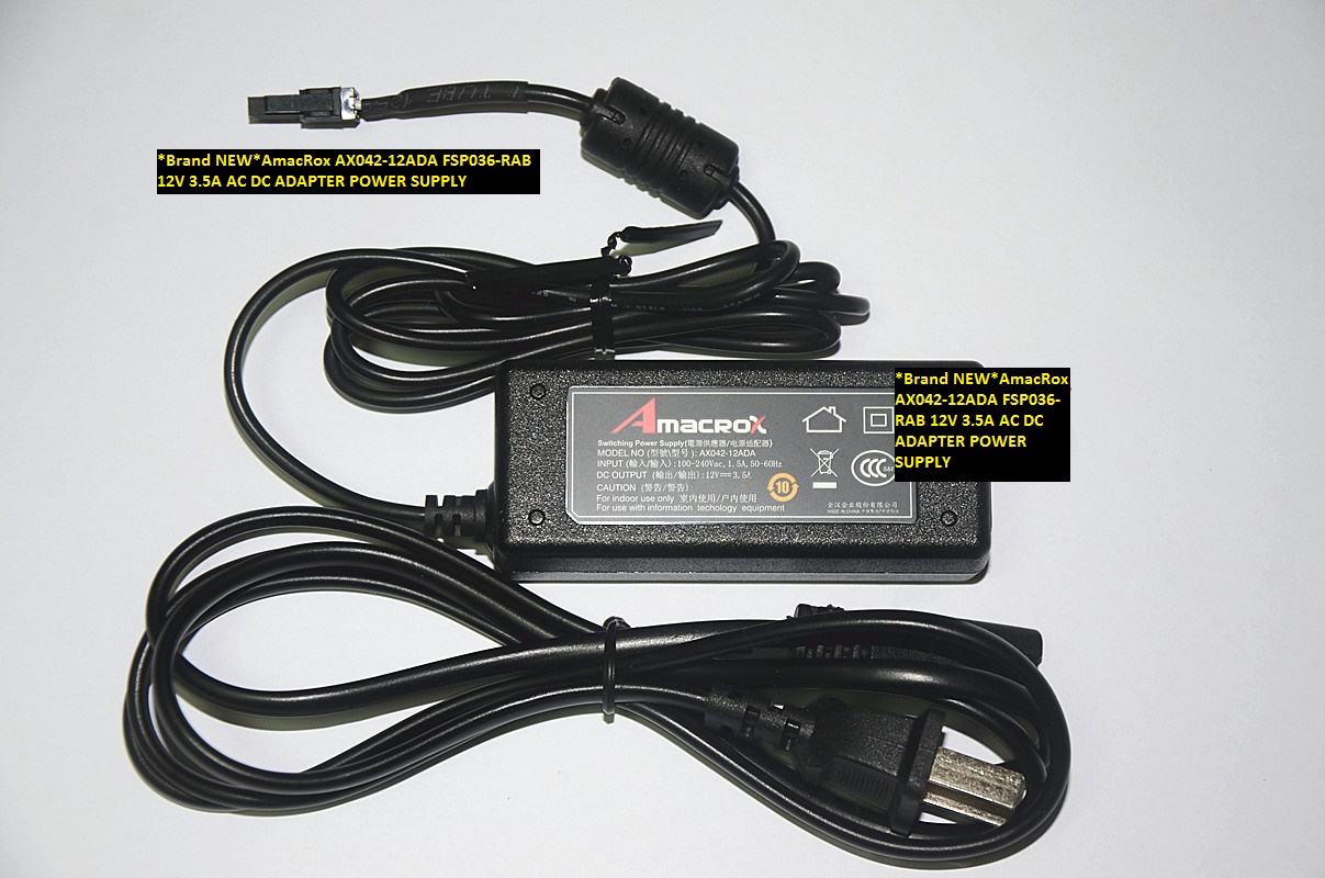 *Brand NEW* AmacRox FSP036-RAB AX042-12ADA 12V 3.5A AC DC ADAPTER POWER SUPPLY